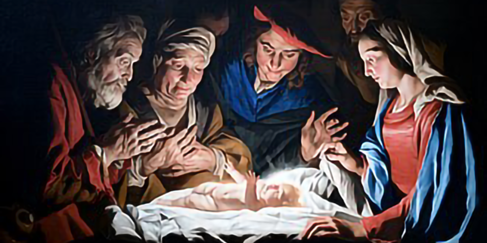 Adoration of the Shepherds by Dutch painter Matthias Stomer, 1632