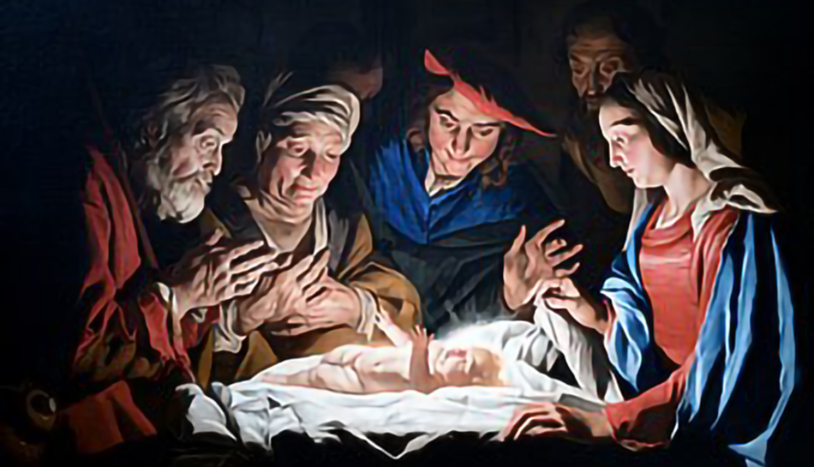 Adoration of the Shepherds by Dutch painter Matthias Stomer, 1632