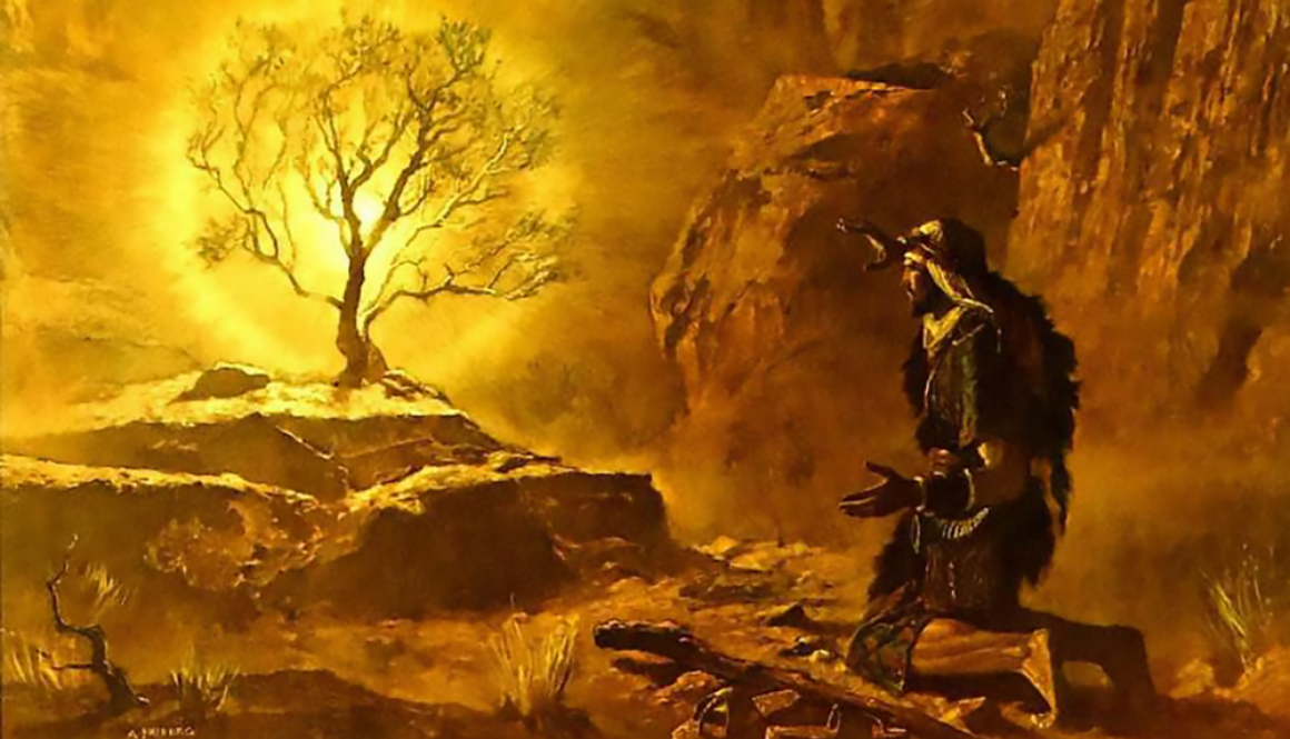 Moses at the Burning Bush by Arnold Friberg